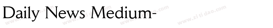 Daily News Medium字体转换